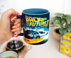 Hoverboard inspired sculpted handle ceramic mug