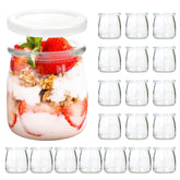 20-pack small glass jars with lids for storage