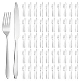 200 Pcs stainless steel silverware set with 100 forks and 100 knives
