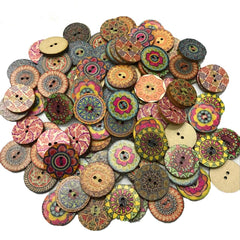 200 piece pack of wood buttons for crafts