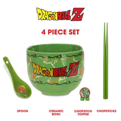 DBZ ramen bowl set with chopsticks and spoon 20oz ceramic
