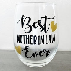 Gift idea 21oz stemless wine glass for new MIL