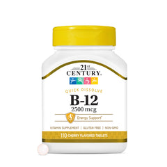 21st Century B12 2500mcg sublingual tablets packaging