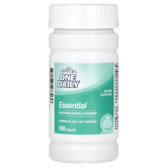 Bottle label for 21st Century One Daily Essential Multivitamin Multimineral 100 tablets
