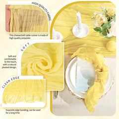 Boho gauze table runner suitable for rustic tables