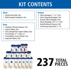 237-piece First Aid refill kit contents overview