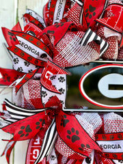 24 inch diameter sports themed Georgia wreath