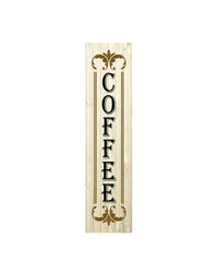 24 inch tall coffee vertical wood print sign ready for indoor display
