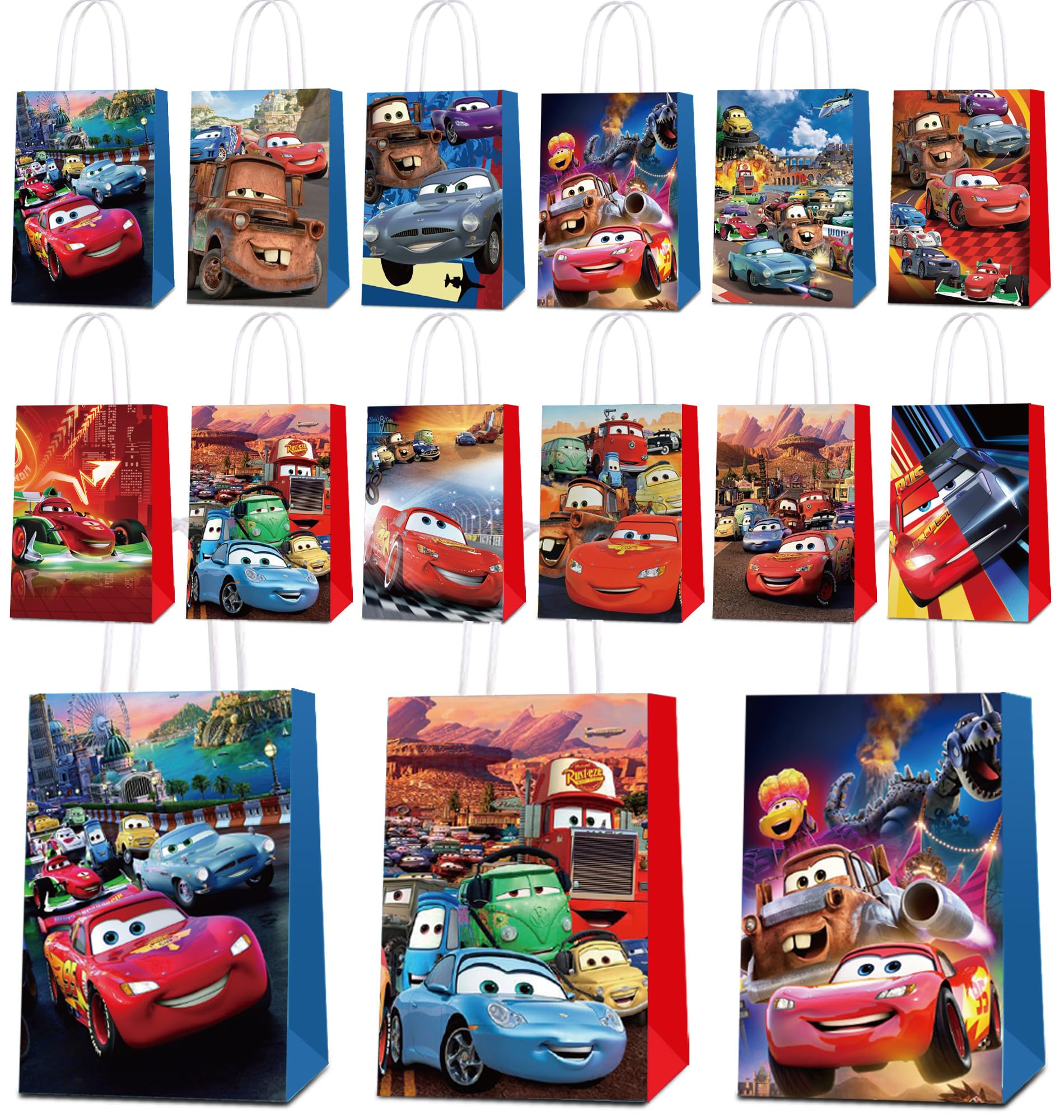 Cartoon gift bags with handles for kids parties