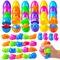 24Pack Easter Prefilled Eggs with Squishy Toys Inside 2.3 inch egg 1