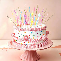Package contents of 24Pcs Fancy Birthday Candles for Birthday Decorations