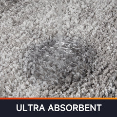 24x16 grey bath mat with plush pile