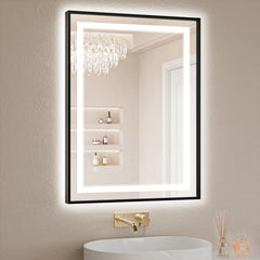 24x32 inch LED bathroom mirror with lights