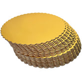 25-pack 8-inch sturdy round cake boards in gold