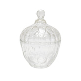 260ml crystal glass sugar bowl with lid