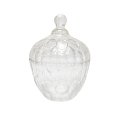 260ml crystal glass sugar bowl with lid