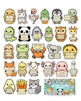 26pcs emotional support animal magnets for fridge with uplifting messages