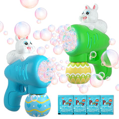 2PAck Easter Bubble for Kids green and blue Easter rabbit bubbles