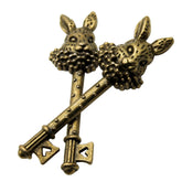 Two piece antique style Easter bunny key set for decor
