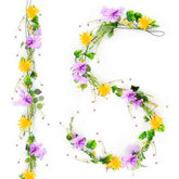 2PCS 6FT UV resistant artificial daisy garland closeup