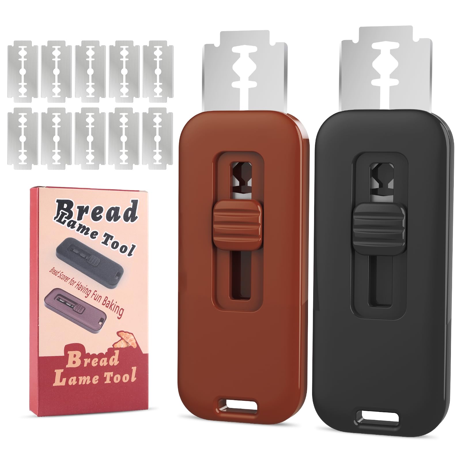 2PCS Bread Lame Dough Scoring Tool with ABS shell and blades
