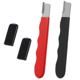 Red 2Pcs Garden Tool Blade Sharpener pocket size 12.5 cm