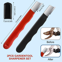 Black 2pc portable knife sharpener with tungsten carbide edge