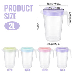 Clear BPA-free plastic pitcher showing liquid level