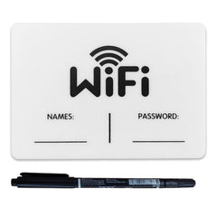3.5x5 inch wifi sign white acrylic with magnetic back