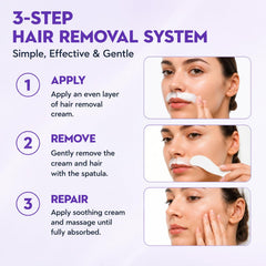 3-in-1 Face Hair Remover Kit components