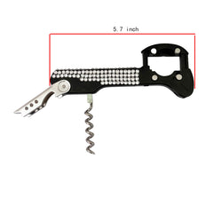 3 in 1 wine opener with foil cutter and beer cap opener