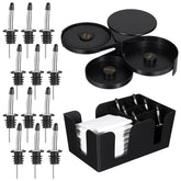3 tier bar glass rimmer set for cocktails