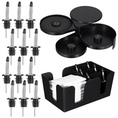 3 tier bar glass rimmer set for cocktails