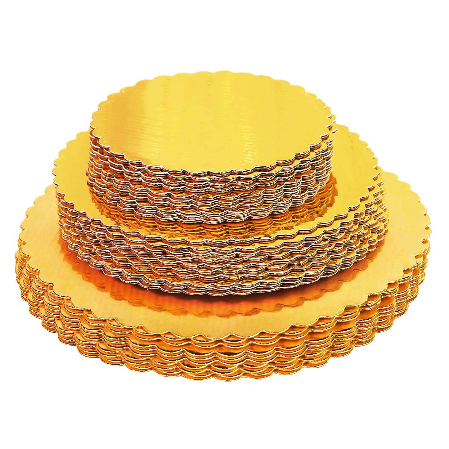 30-pack cake board rounds gold laminated 8-inch 10-inch 12-inch