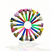 30-pack colorful party blowouts squawker horns