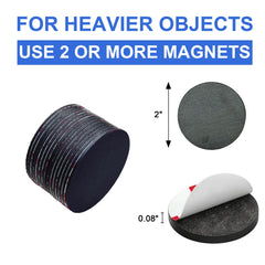 Adhesive backed magnets for smooth surfaces like refrigerators