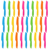 30 piece colorful plastic knives for Real Cooking in blue