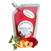 304CandleCo 3oz squeeze soy wax melt Dragons Blood resealable pouch