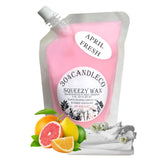 304CandleCo large 3oz squeeze soy wax melt packaging