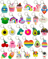 30pcs different keychains bulk assortment