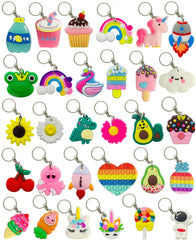 30pcs different keychains bulk assortment