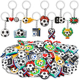 bulk 30 soccer keychains in 10 styles