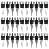 30 piece wine bottle stopper set kit in silver