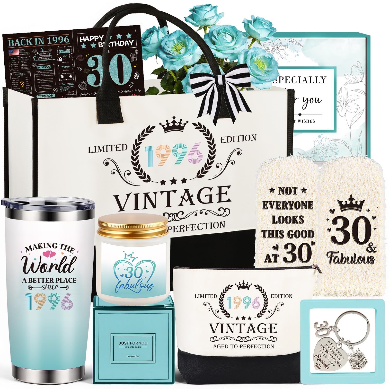 Vintage 1996 canvas tote bag as part of 8-piece gift set