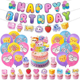 32pcs squishy birthday decorations banner kit