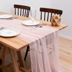 Pink table runner 33 by 120 inches for celebrations