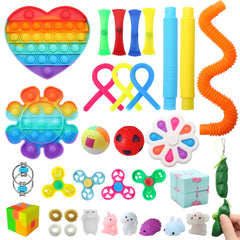 Assorted 35-pcs simple fidget toys pack assortment