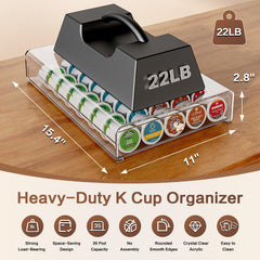 Compact 35 pod coffee pod storage box for K cups