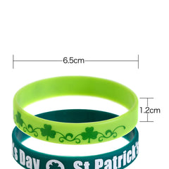 St Patrick's Day print with Lucky Kiss me I'm Irish on wristbands