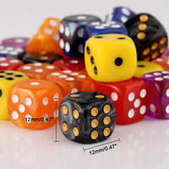 durable acrylic dice with vibrant colors